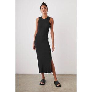 NWT Rails SYD Ribbed Sleeveless Midi-Length Dress Black